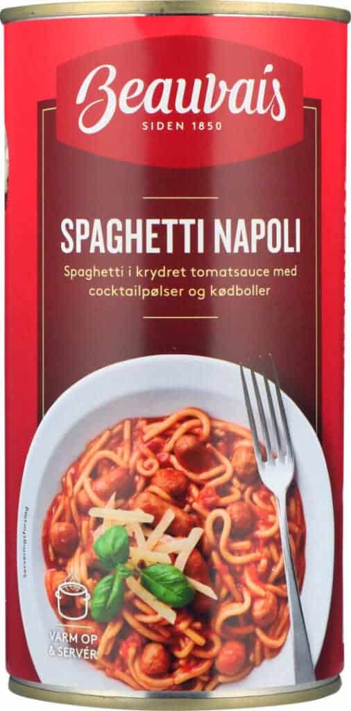 Beauvais spaghetti napoli færdigret tomatsauce