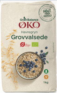 Grøn Balance grovvalsede havregryn økologiske havregryn til morgenmad