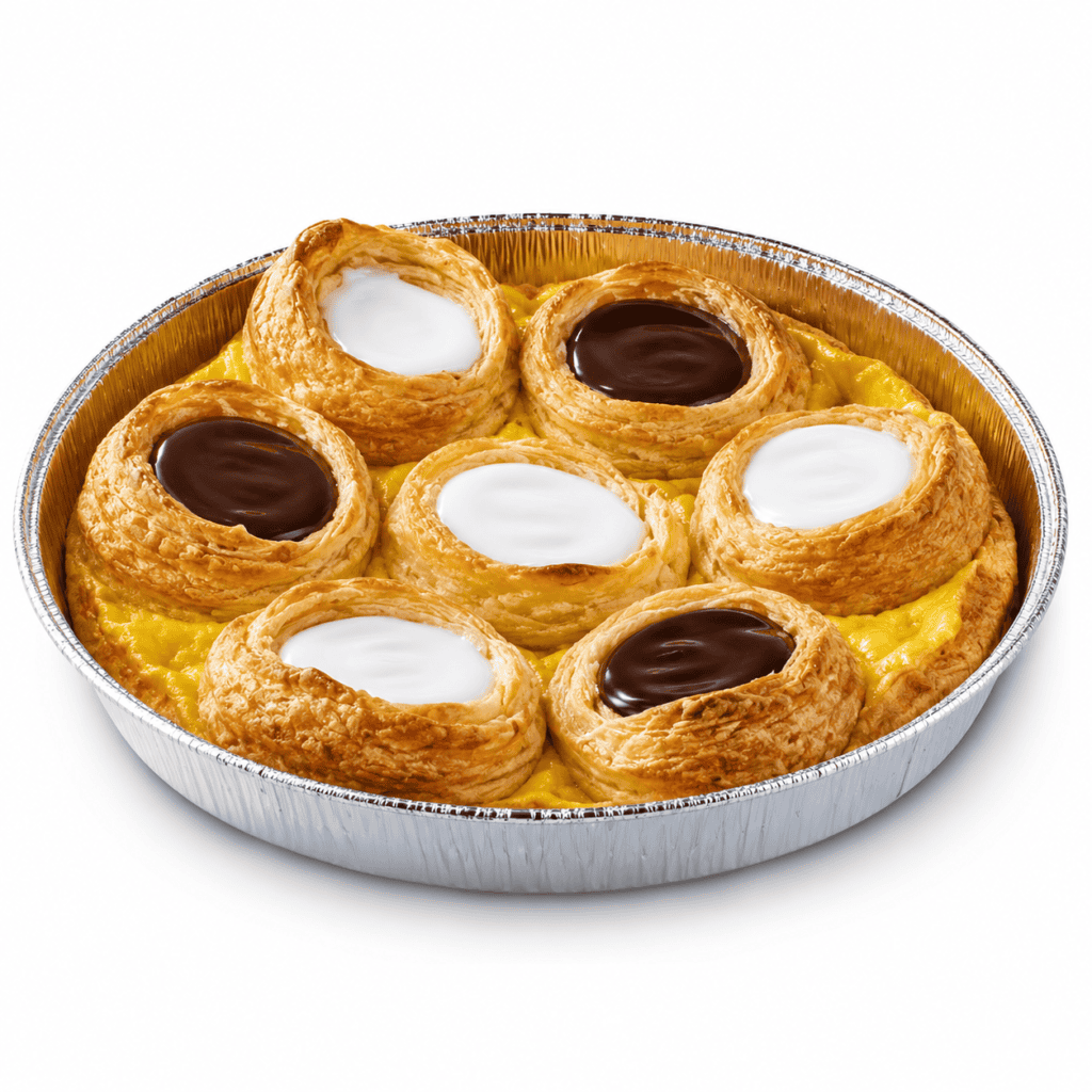 Dagmartærte dansk kage med creme og glasur