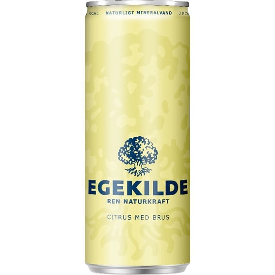 Flaske Egekilde Citrus dansk mineralvand med brus og citrus