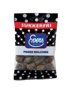 Evers peberbolcher sukkerfri 70 g mentol pastiller dansk slik