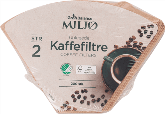 GB kaffefilter brun nr. 2.