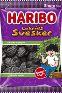 Haribo Lakrids Svesker lakridsslik pose 375 g