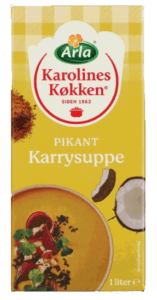 Karolines Suppe Pikant Karry klar til servering