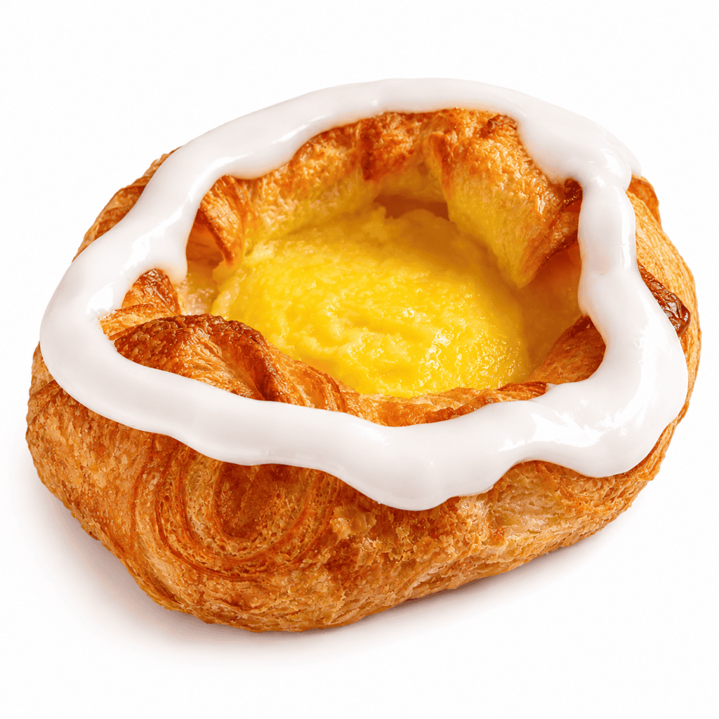 Spandauer med creme klassisk dansk wienerbrød
