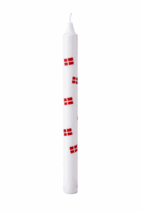 stagelys med danske flag hvide lys med flag dekoration