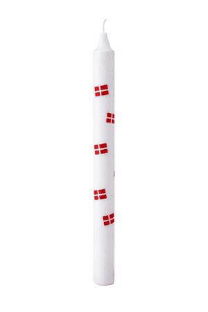 stagelys med danske flag hvide lys med flag dekoration