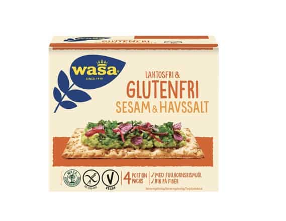 Wasa glutenfri knækbrød sesam og havsalt sprødt knækbrød uden gluten
