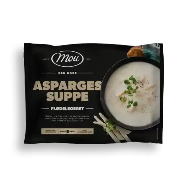 Mou aspargessuppe cremet dansk suppe klar til opvarmning
