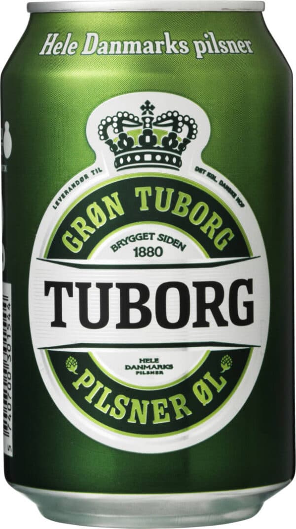 Tuborg Pilsner 4,6% Øl, 33Cl. Dåse