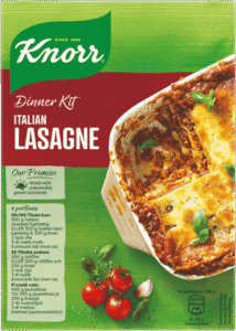 Knorr Lasagne 262 g pakke med pastaplader og krydderiblanding