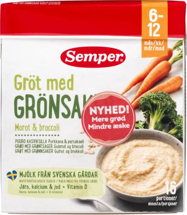 Semper Grød Med Grøntsag 6-12 Md