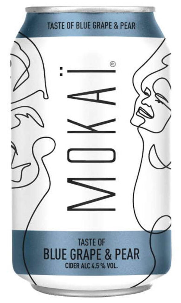 Mokai Blue Grape &Amp; Pear 18X0,33 L.