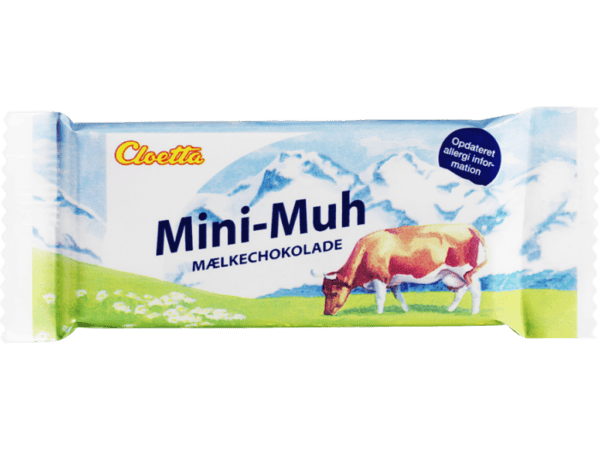 Mini Muh 15 gr karamel snack fra Danmark med levering i Spanien