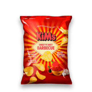 Kims Barbeque Chips med barbecue-smag