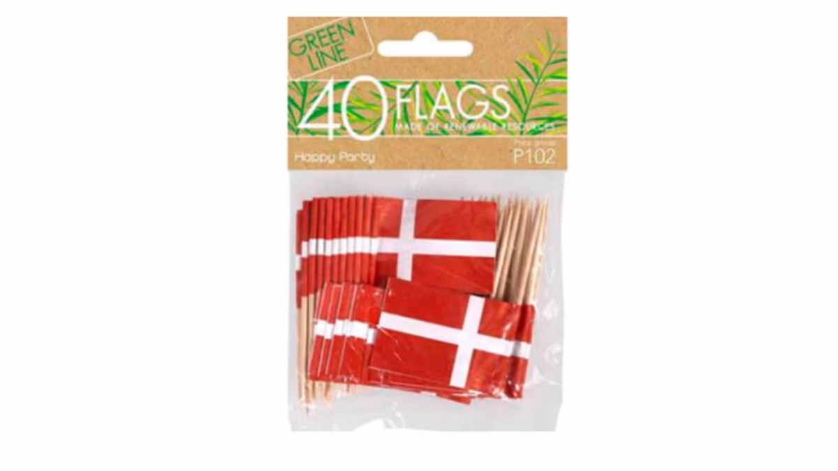 Kageflag træpind 40 stk