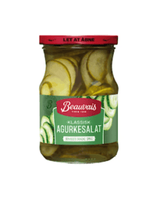 Beauvais Agurkesalat er tyndtskårne agurkeskiver i sød-syrlig lage. Anvendes typisk som tilbehør til kolde og varme retter.