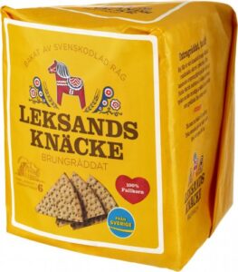 Leksand Brungräddat 200 G svensk knækbrød med fuldkornsrug