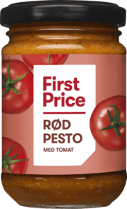 First Price rød pesto glas med tomatbaseret pesto