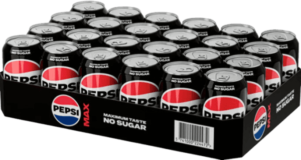 Pepsi Max 24x0,33l multipack med sukkerfri sodavand på dåse