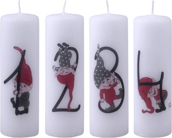 Adventlys 4X12 Cm "Drillenisse" 4-Pk