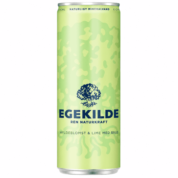 Egekilde M/ Hyldeblomst/Lime naturligt mineralvand med brus