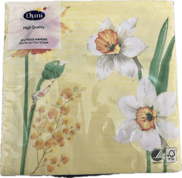 Påske Serviet 3 Lag 33X33 Forår 20 St