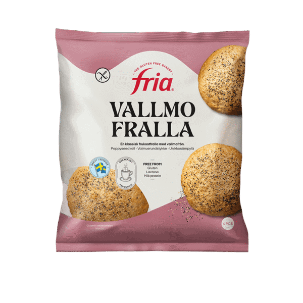 Pakke med Fria glutenfri vallmofraller, 4 stk.