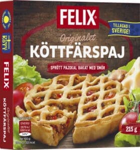 Felix Köttfärspaj kødtærte i emballage med hakket kød