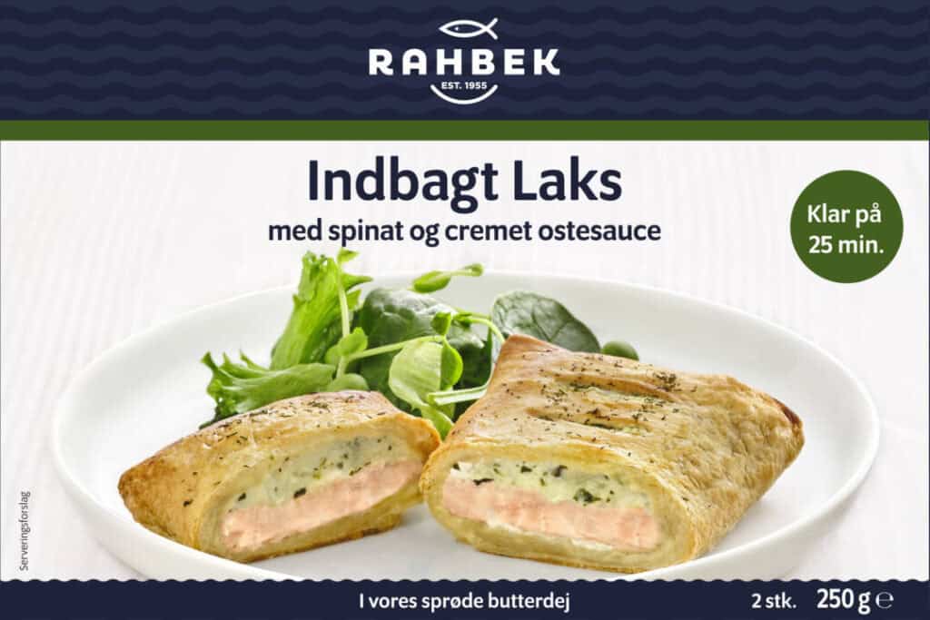 Rahbek indbagt laks med spinat og ostesauce 250 g