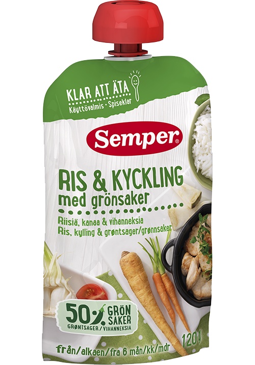 Semper Rte Kylling, Grønsager 120 G