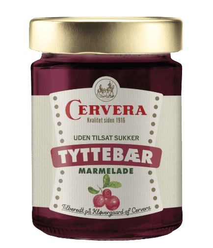 Cervera Tyttebær Marmelade U.Sukker 285 g