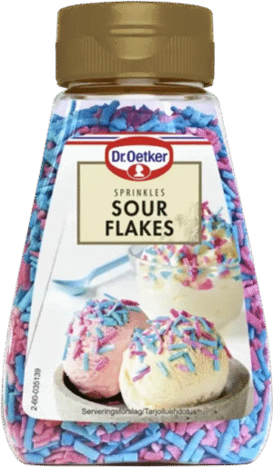 Oetker Sprinkly Sour Flakes 120G