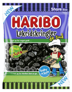 Lakridskringle De Små 120 g pose med små lakridskringler