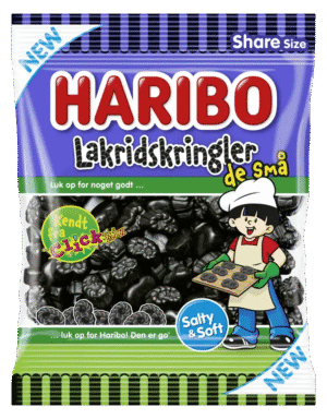 Lakridskringle De Små 120 g pose med små lakridskringler