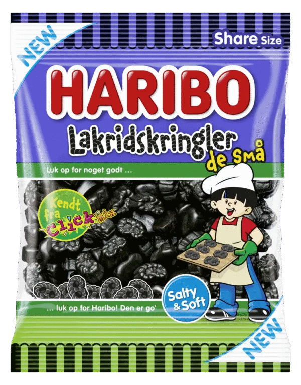 Lakridskringle De Små 120 g pose med små lakridskringler