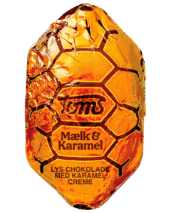 Toms Skildpadde mælkechokolade med karamelcremefyld