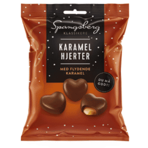 Spangsberg Karamelhjerter klassisk karamelkonfekt i hjerteform