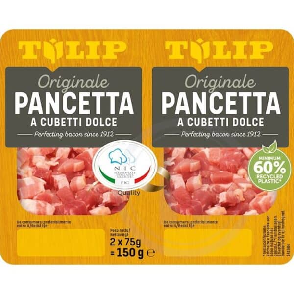 Tulip Org Pancetta 2x75 g italiensk-inspireret bacon i skiver