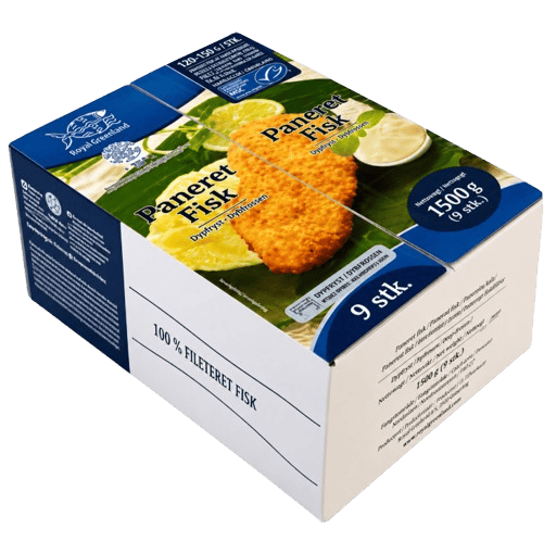 Paneret fisk 1500 g 9 stk