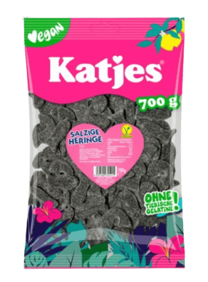 Katjes salte sild 700 g blød saltlakrids uden gelatine