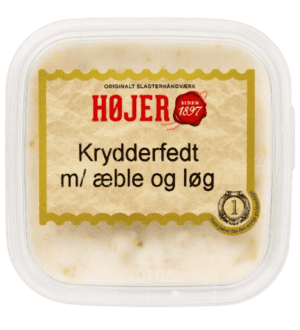 Højer krydderfedt med æble og løg til madlavning