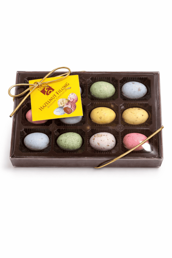 Emoti chocolate eggs gaveæske med små chokolade påskeæg