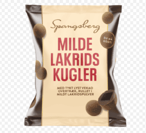 Spangsberg milde lakridskugler i emballage