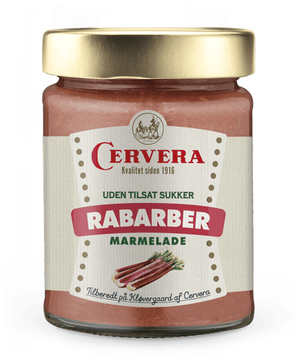 Cervera rabarber marmelade uden sukker i glas