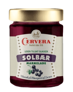 Cervera solbær marmelade uden tilsat sukker i glas