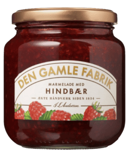 DGF hindbær marmelade 600 g i glas med frisk bærsmag