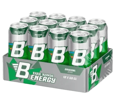 Faxe Kondi Booster sukkerfri energidrik 12x50 cl flasker med citrus smag