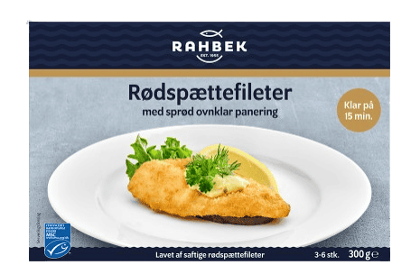 Rahbek rødspættefileter ovnklar fiskefileter klar til ovn
