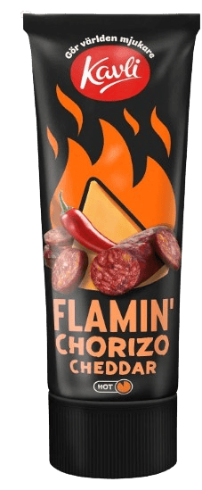 Kavli mjukost flamin chorizo cheddar 250g tube